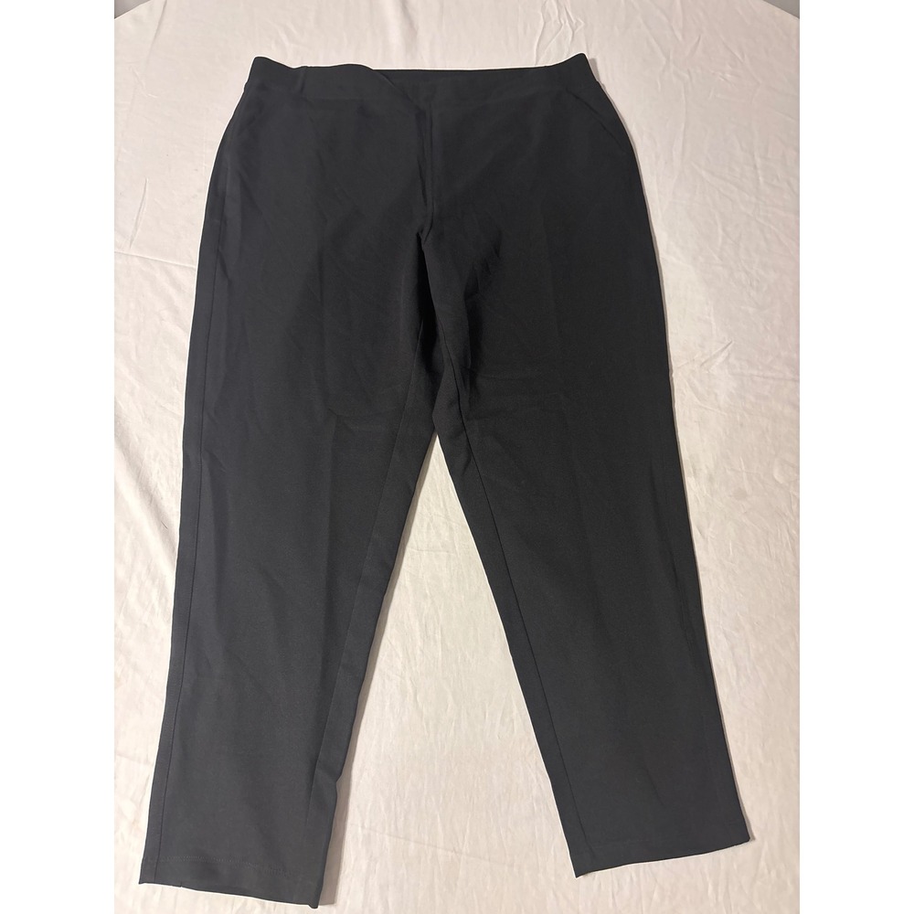 32 Degrees Cool Pants Womens XL Black Pull On Tapered Lightweight Stretch